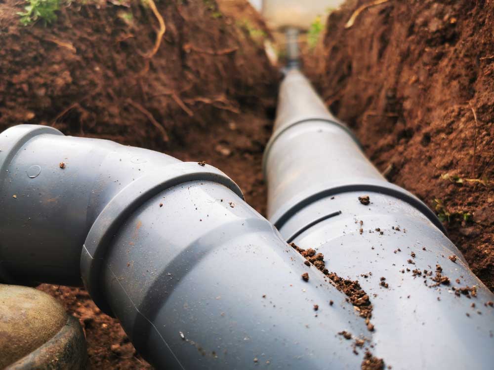 pipe excavation in progress Wauwatosa, WI